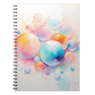 Abstract and modern bubble design notebook