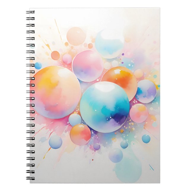 Abstract and modern bubble design notebook (Front)