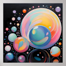 Abstract and modern bubble design