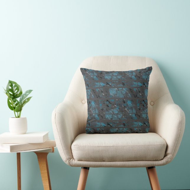 Abstract and Stripes Throw Pillow (Chair)