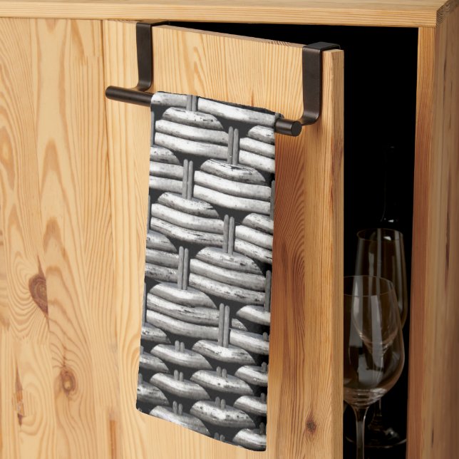 Abstract and Stylish Grey Pattern  Kitchen Towel (Thirds Fold)