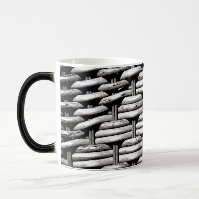 Abstract and Stylish Grey Pattern  Magic Mug (Left)