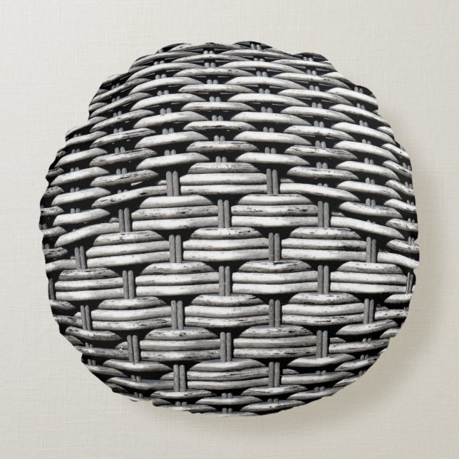 Abstract and Stylish Grey Pattern  Round Pillow (Front)