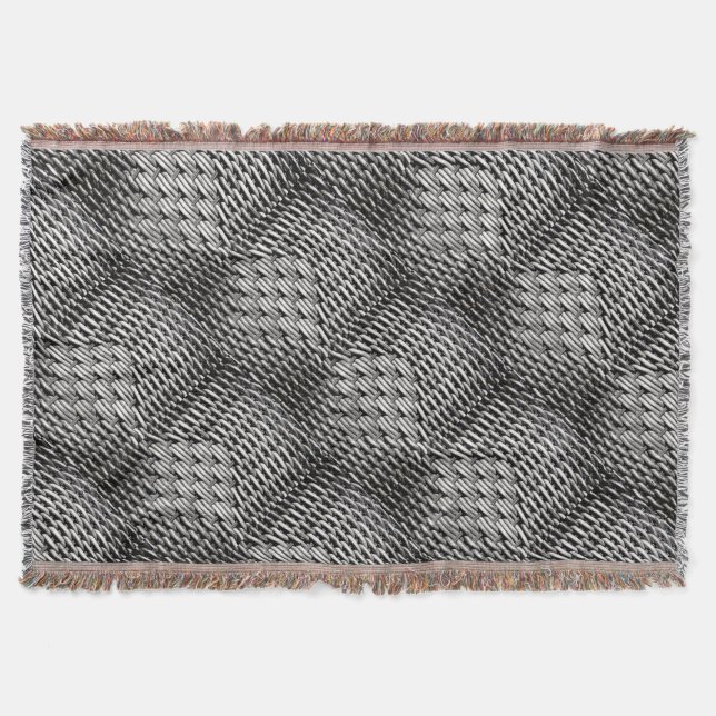 Abstract and Stylish Grey Pattern  Throw Blanket (Front)
