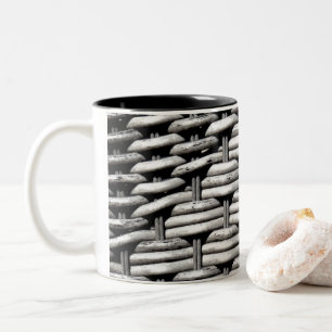 Abstract and Stylish Grey Pattern Two-Tone Coffee Mug