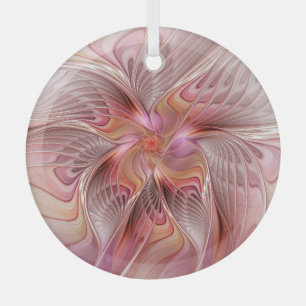 Abstract Angel Colourful Fantasy Fractal Art Glass Ornament