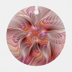 Abstract Angel Colourful Fantasy Fractal Art Metal Ornament