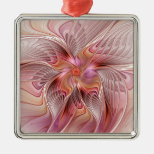 Abstract Angel Colourful Fantasy Fractal Art Metal Ornament