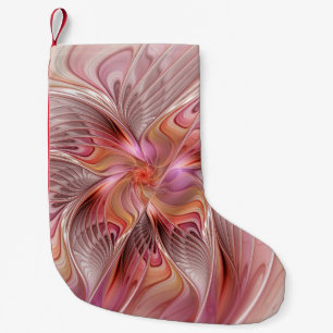 Abstract Angel Colourful Fantasy Fractal Art Small Christmas Stocking