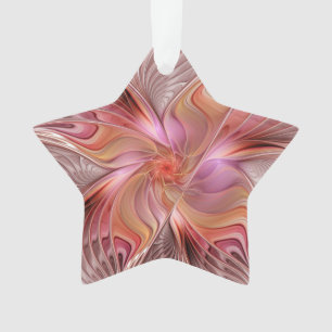 Abstract Angel Colourful Fantasy Fractal Art Star Ornament