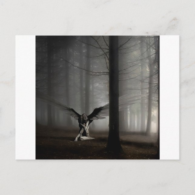 Abstract Angel Fallen Angel Postcard (Front)
