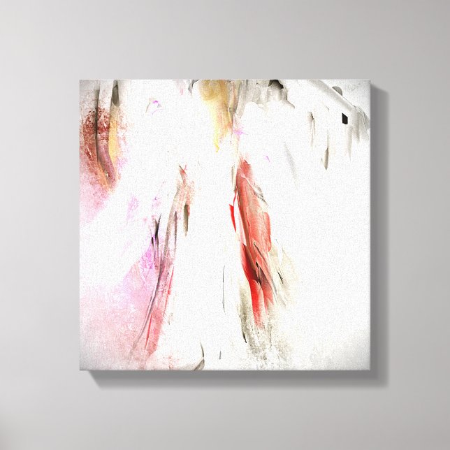 Abstract Angel in White Canvas Print (Front)