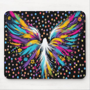 Abstract Angel on a Sturdy Thick Mousepad