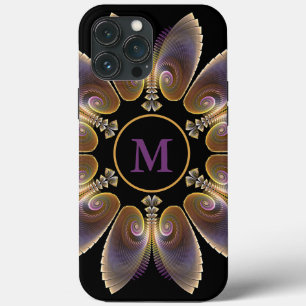 Abstract Angel Wings Mandala Fractal Monogram iPhone 13 Pro Max Case