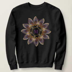 Abstract Angel Wings Mandala Fractal Monogram Sweatshirt
