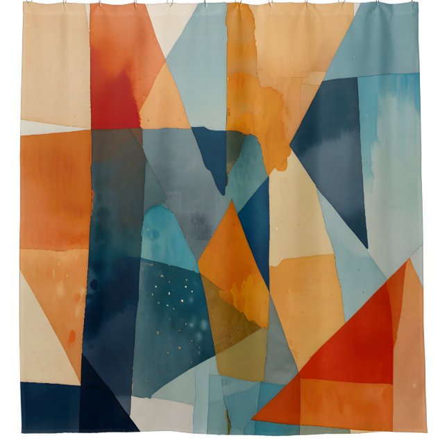 Abstract Angles of Blue and Orange (Front)
