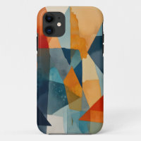 Abstract Angles of Blue and Orange