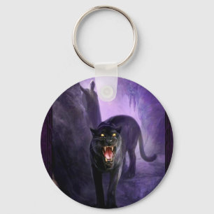 Abstract Animal Deadly Panther Keychain