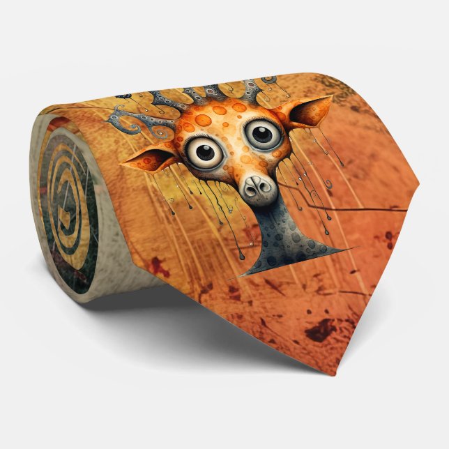 Abstract Animal Necktie (Rolled)