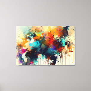 Abstract animal painting canvas print