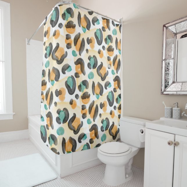 Abstract animal pattern Shower Curtain (In Situ)
