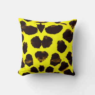 Abstract Animal Print Leopard Watercolor Throw Pillow