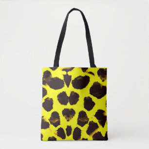 Abstract Animal Print Leopard Watercolor Tote Bag