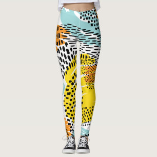 Abstract Animal Print Pattern Leggings