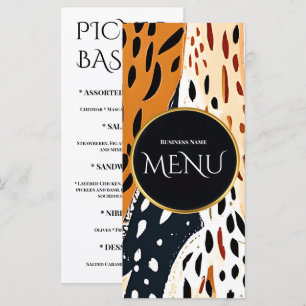 Abstract Animal Print Safari Modern Event Design Menu