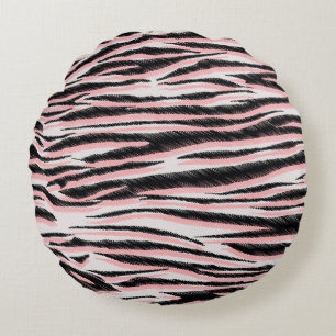Abstract Animal Skin Seamless Print Round Pillow