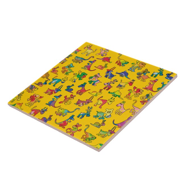 Abstract Animals Pattern Tiles (Side)