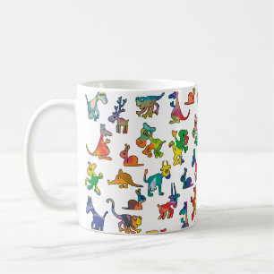 Abstract Animals Pattern Tiles Coffee Mug