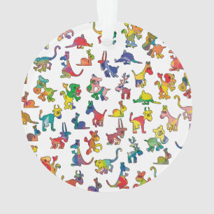 Abstract Animals Pattern Tiles Ornament