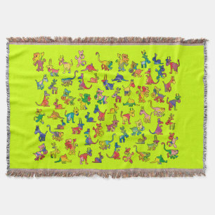 Abstract Animals Pattern + your idea Throw Blanket