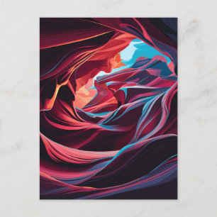 Abstract Antelope Canyon Arizona Holiday Postcard