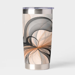 Abstract Anthracite Grey Sienna Modern Fractal Art Insulated Tumbler