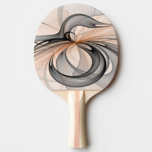 Abstract Anthracite Grey Sienna Modern Fractal Art Ping Pong Paddle