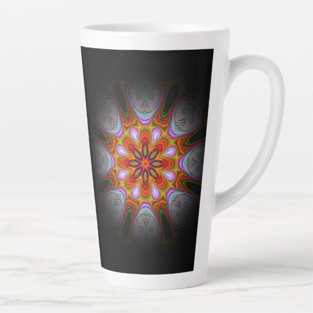 Abstract Antique Art  Latte Mug (Right)
