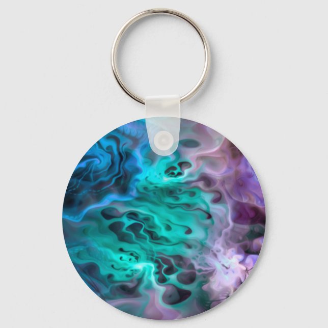 Abstract Apophysis Fractal I Keychain (Front)