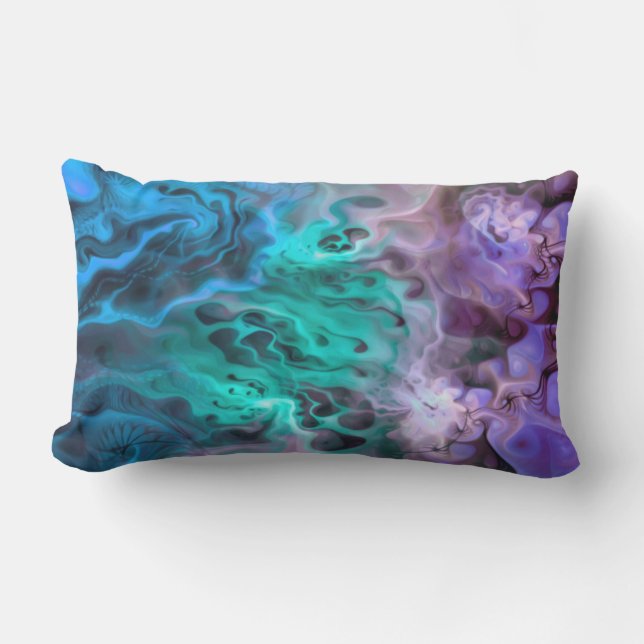 Abstract Apophysis Fractal I + your ideas Lumbar Pillow (Front)