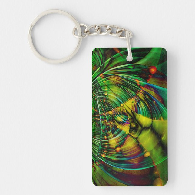 Abstract Apophysis Fractal II Keychain (Front)