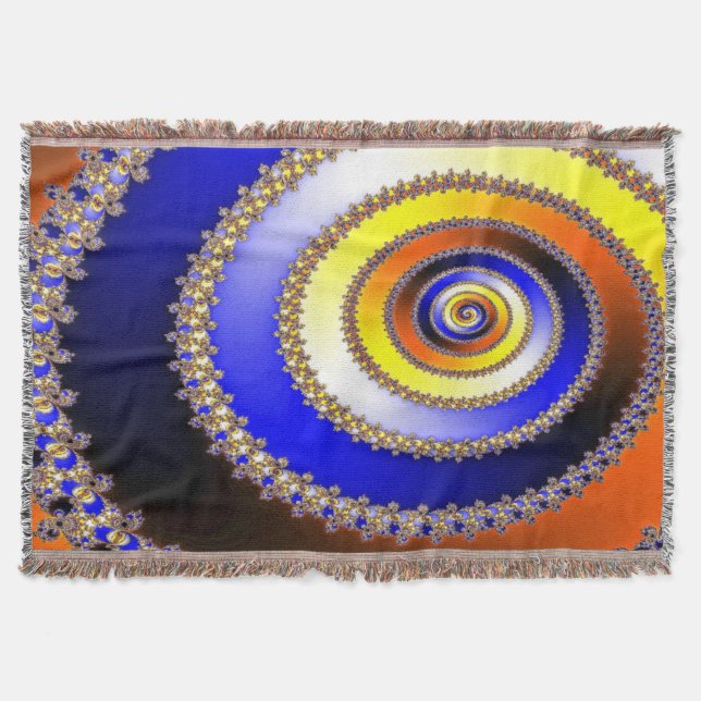 Abstract Apophysis Fractal VII + your idea Throw Blanket (Front)