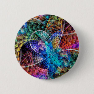 Abstract Apophysis Fractal X 2 Inch Round Button
