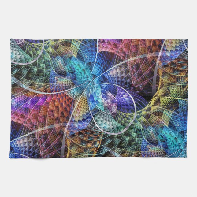 Abstract Apophysis Fractal X Kitchen Towel (Horizontal)