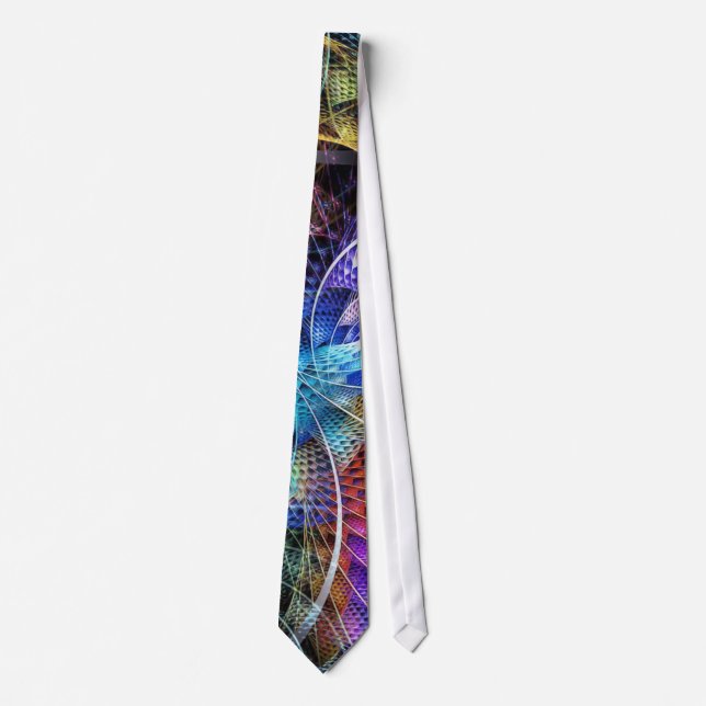 Abstract Apophysis Fractal X Tie (Front)