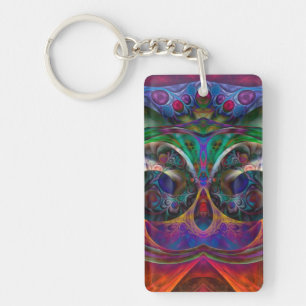Abstract Apophysis Owl I Keychain