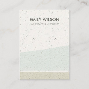 ABSTRACT AQUA CERAMIC WAVES EARRING DISPLAY LOGO BUSINESS CARD
