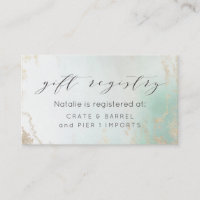 Abstract Aqua Ombre Fade with Frosted Gold Glitter