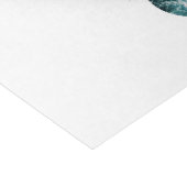 Abstract aqua seahorse tissue paper (Corner)