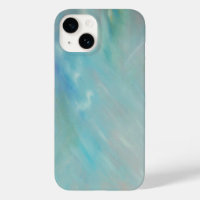 Abstract aqua teal acrylic painting